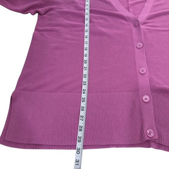 Talbots Womens Plus Size 3X Button Up Cardigan Sweater Light Purple Cotton/Rayon - Picture 6 of 16